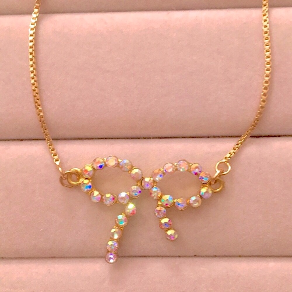 Aurora Borealis Crystal Bow Bracelet